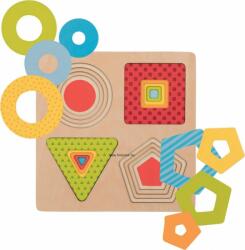 Goki Rétegpuzzle - Geometriai formák 24 hó+ (GK 57705)