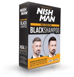 NISHMAN Sampon Barba si Par Colorat Negru Nish Man