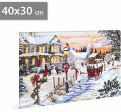 Family Christmas Led fali kép 30 x 40 cm 58457 (58457)