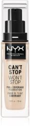 NYX Professional Makeup Can't Stop Won't Stop Full Coverage Foundation fond de ten cu acoperire ridicată culoare 1.5 Fair 30 ml