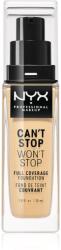 NYX Professional Makeup Can't Stop Won't Stop Full Coverage Foundation fond de ten cu acoperire ridicată culoare 6.5 Nude 30 ml