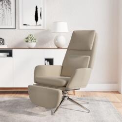 vidaXL Scaun de relaxare cu taburet, gri deschis, microfibră (3097787)