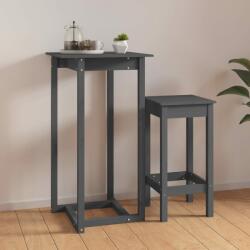 vidaXL Masă de bar, gri, 60x60x110 cm, lemn masiv de pin (822179)
