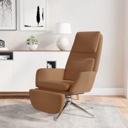 vidaXL Scaun de relaxare cu taburet, gri taupe, microfibră (3097786)