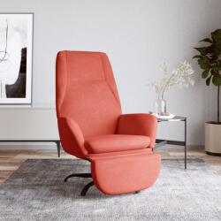 vidaXL Scaun de relaxare cu taburet, roz, catifea (3097852)