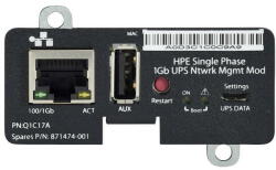 HP Accesoriu server HPE SINGLE PHASE 1GB UPS NTWRK MGMT MOD (Q1C17A) - vexio