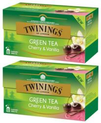 TWININGS Set 2 x 25 Pliculete Ceai Twinings Verde cu Aroma Cirese si Vanilie