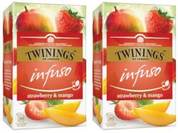 TWININGS Set 2 x 20 Pliculete Infuzie Twinings Capsuni si Mango