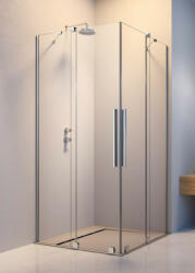 Radaway Furo KDD 80x200 szögletes zuhanykabin ajtó átlátszó üveggel, króm profilszín, balos 101050800101L (10105080-01-01L)