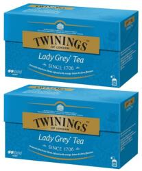 TWININGS Set 2 x 25 Pliculete Ceai Twinings Negru Lady Grey