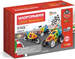 Clics Toys Set constructie magnetic Magformers Vehicule 17 piese Clics Toys
