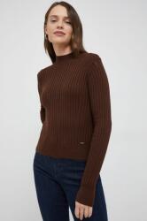 Pepe Jeans pulover femei, culoarea maro, light, cu turtleneck 9BYY-SWD0ZN_82X