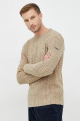 Pepe Jeans pulover din amestec de lana barbati, culoarea bej, 9BYY-SWM08I_12X