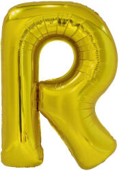 Riethmüller Fólia léggömb, "R" betű, arany, 99 cm