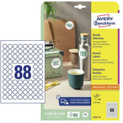 Avery Zweckform Etikett címke 20x20 mm, Avery Zweckform, Fehér színű, (10 ív/doboz) (6222-10) - cimke-nyomtato