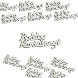  Boldog karácsonyt felirat fehér 7cm 12db/cs - kosarbolt