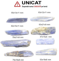  Kyanit Albastru Brut - 41-80 x 12-23 x 6-12 mm - Energie Liniara pentru Echilibru si Comunicare ( XXL ) - 1 Buc