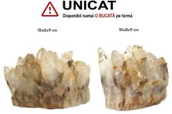  Cuart alb familie Cluster de Congo Cristal Natural Brut - 10-15 x 6-8 x 9 cm - ( XXL ) - 1 Buc