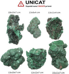 Malachit Mineral Natural Brut - 12-19 x 8-12 x 4-7 cm - ( XXL ) - 1 Buc