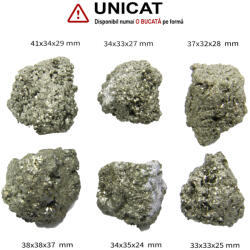 Pirita Minerala Naturala Bruta - 33-41 x 33-38 x 24-37 mm - ( XL ) - 1 Buc