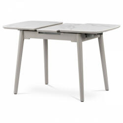 Artium Modern Étkezőasztal Fehér Márvány Kerámia Asztallappal. 110+30x75 cm. HT-401M (HT-401M_WT)