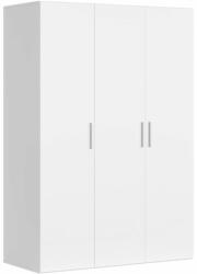 BRW Гардероб flex 150 / 66 / 218 см бял - с 3 зони за закачалки (f57-szafa_zestaw_24-bi/bi)