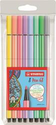 STABILO Pen 68 rostirón készlet 1 mm 8db pasztell szín (TST68801)