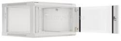 Lanberg WF01-6606-10S lapraszerelt szürke fali rack szekrény 19inch flat pack 6U/600x600mm (WF01-6606-10S) (WF01-6606-10S)