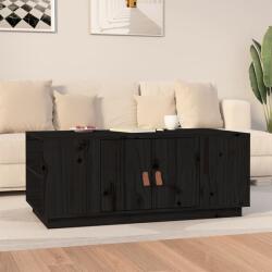 vidaXL Măsuță de cafea, negru, 100x50x41 cm, lemn masiv de pin (818259) Masa de cafea