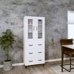 vidaXL Dulap înalt, alb, 69, 5x34x180 cm, lemn compozit (3114868) Comoda