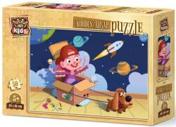 Art Puzzle Дървен пъзел Art Puzzle от 50 части - Малък астронавт (5886) - ozone