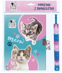 Derform Cleo és Frank Cicás kulcsos napló POP IT karkötővel - Kiscicák (PKBCF37)