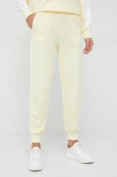 United Colors of Benetton pantaloni de trening femei, culoarea galben, modelator 9BYY-SPD0R4_10X