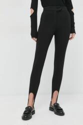 Beatrice B pantaloni femei, culoarea negru, mulata, high waist MBYY-SPD01D_99X