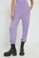 Hollister Co Hollister Co. pantaloni de trening femei, culoarea violet, neted 9BYY-SPD13Y_48X