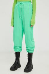 American Vintage pantaloni de trening femei, culoarea verde, 9BYY-SPD10G_77X