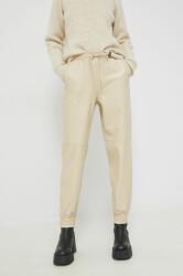 Abercrombie & Fitch pantaloni femei, culoarea bej, high waist 9BYY-SPD13T_01X