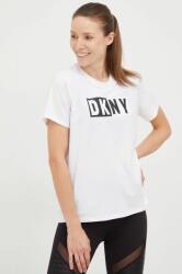 DKNY tricou femei, culoarea alb 9BYY-TSD06H_00X