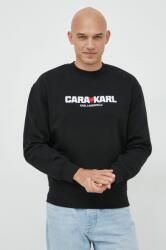 KARL LAGERFELD bluza Karl Lagerfeld X Cara Delevingne femei, culoarea negru, cu imprimeu 9BYY-BLD1B0_99X