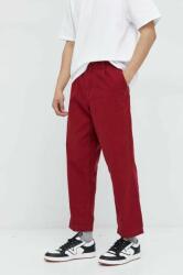 Vans pantaloni de bumbac femei, culoarea rosu, fason chinos, high waist 9BYY-SPD0R9_33X