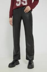 Hollister Co Hollister Co. pantaloni femei, culoarea negru, drept, high waist 9BYY-SPD14A_99X