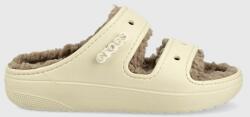 Crocs papuci de casa Classic Cozzzy Sandal , culoarea bej 9BYY-KLD059_02X