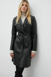 Bruuns Bazaar rochie de piele Petrah Amy culoarea negru, mini, mulata 9BYY-SUD17I_99X