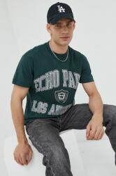 Abercrombie & Fitch tricou din bumbac culoarea verde, cu imprimeu 9BYY-TSM1N9_79X