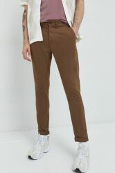 Solid pantaloni barbati, culoarea maro, drept 9BYY-SPM0MN_88X