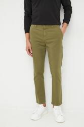 Benetton pantaloni barbati, culoarea verde, cu fason chinos 9BYY-SPM0IG_77X