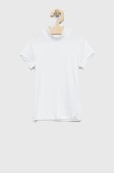 Abercrombie & Fitch tricou copii culoarea alb, cu turtleneck 9BYY-TSG070_00X