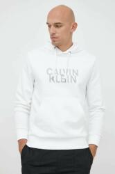 Calvin Klein bluza barbati, culoarea alb, neted 9BYY-BLM0T8_00X