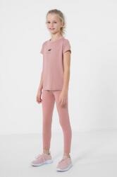 4F leggins copii culoarea roz, neted 9BYY-LGG08F_39X