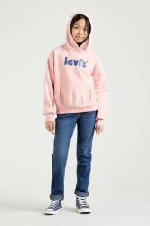 Levi's bluza copii culoarea roz, cu glugă, cu imprimeu 9BYY-BLG0GO_30X